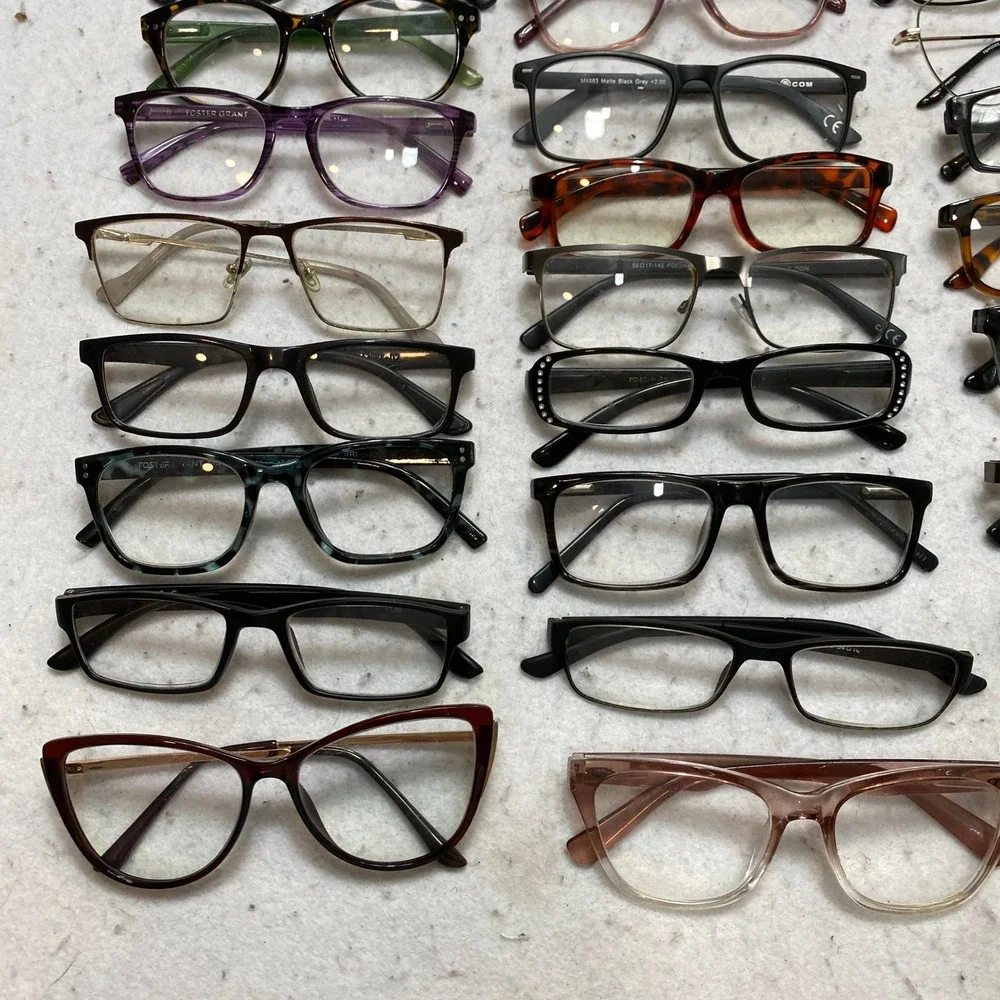 Lot Of 30 Mixed Reading Glasses Bundle Unisex OS Rectangular Cat Eye Bundle